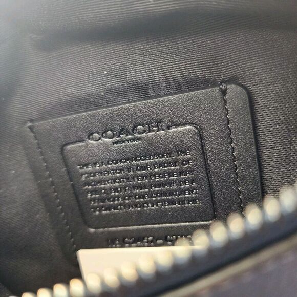 NWT Coach CT872 Warren Mini Belt Bag Pebble Leather Fish Print Denim/Multi - Picture 5 of 5